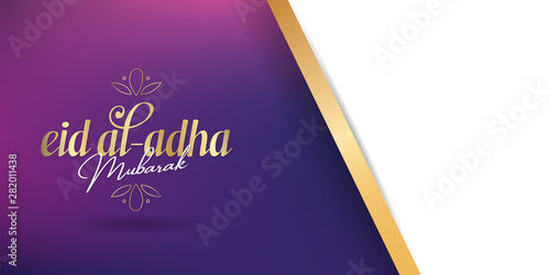 Feast of the Sacrifice Greeting (Eid al-Adha Mubarak) (Turkish: Kurban Bayraminiz Kutlu Olsun) Holy days of muslim community. Billboard, Poster, Social Media, Greeting Card template.