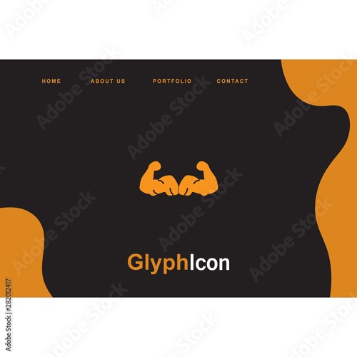 Body builder icon for your project