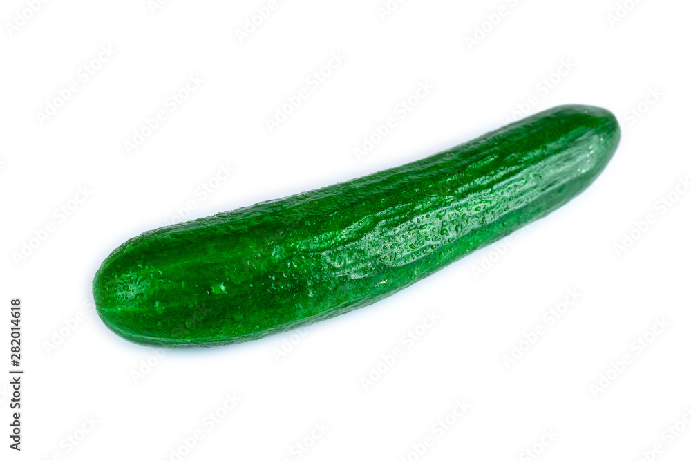 Fresh, Organic, Green Cucumber isolated on white background. Fresh vegetables. Fresh, Organic, Green Cucumber isolated on white background. Fresh vegetables.