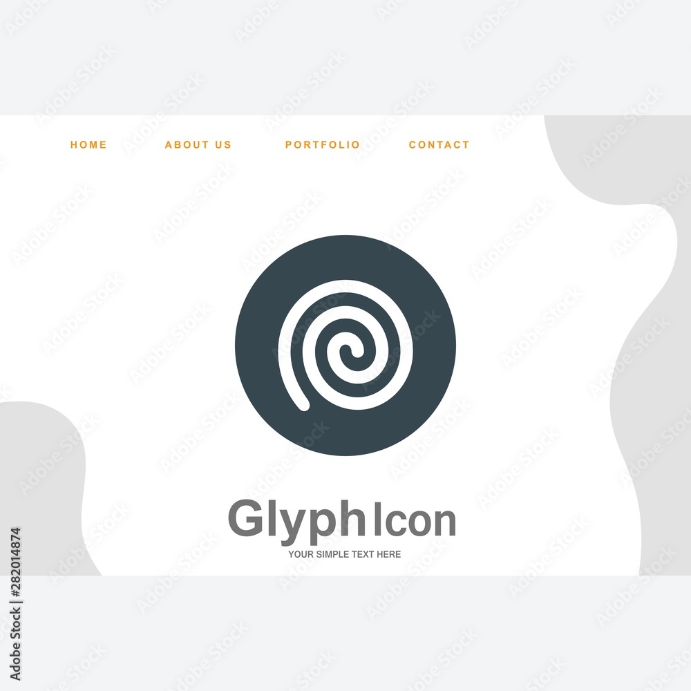 Fototapeta premium Rolled Bun icon for your project