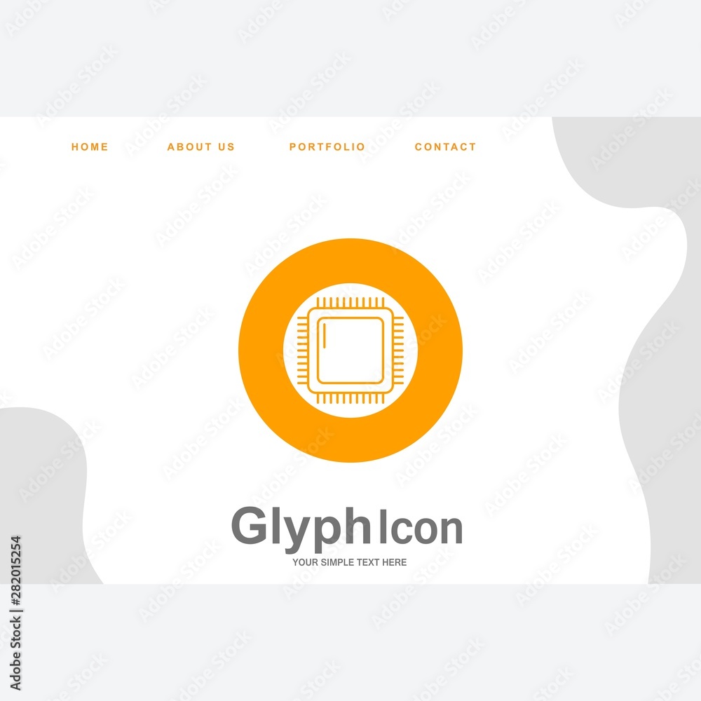 Obraz premium Chip icon for your project