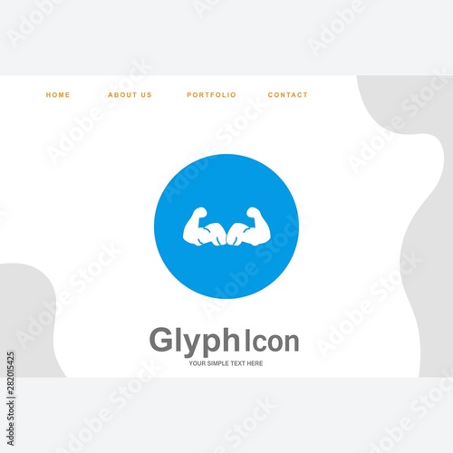 Body builder icon for your project