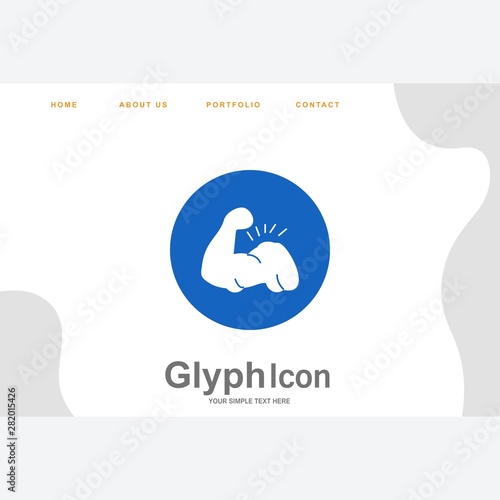  Body builder icon for your project