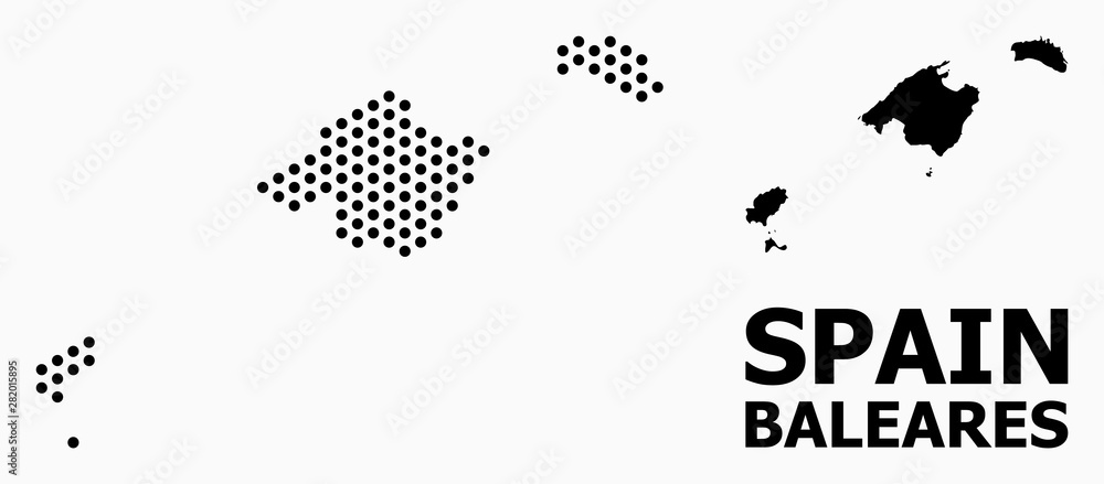 Dot Mosaic Map of Baleares Province Dot Mosaic Map of Baleares Province