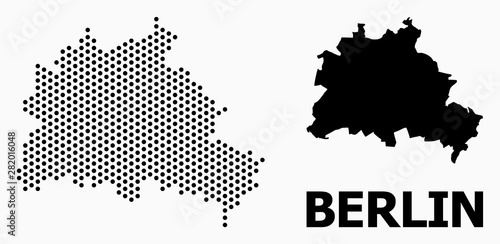 Pixel Mosaic Map of Berlin City