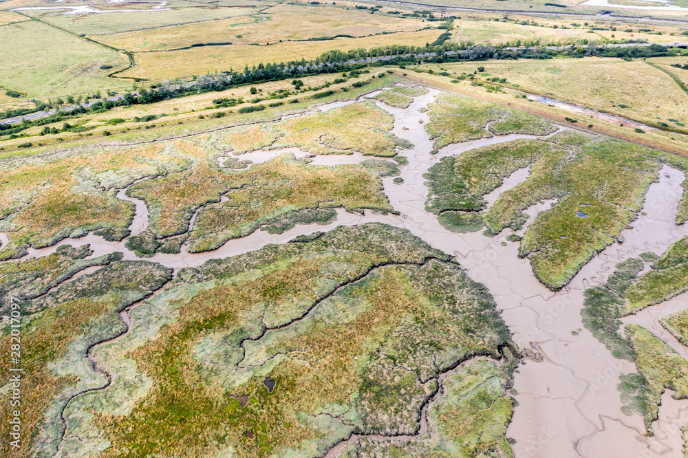 Benfleet Essex Marshes aerial view 