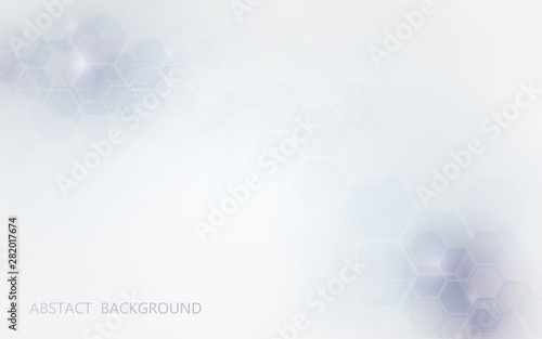 Abstract technology futuristic concept design. Abstract hexagons shape and bright background. Space for your banners presentations, flyers and poster design