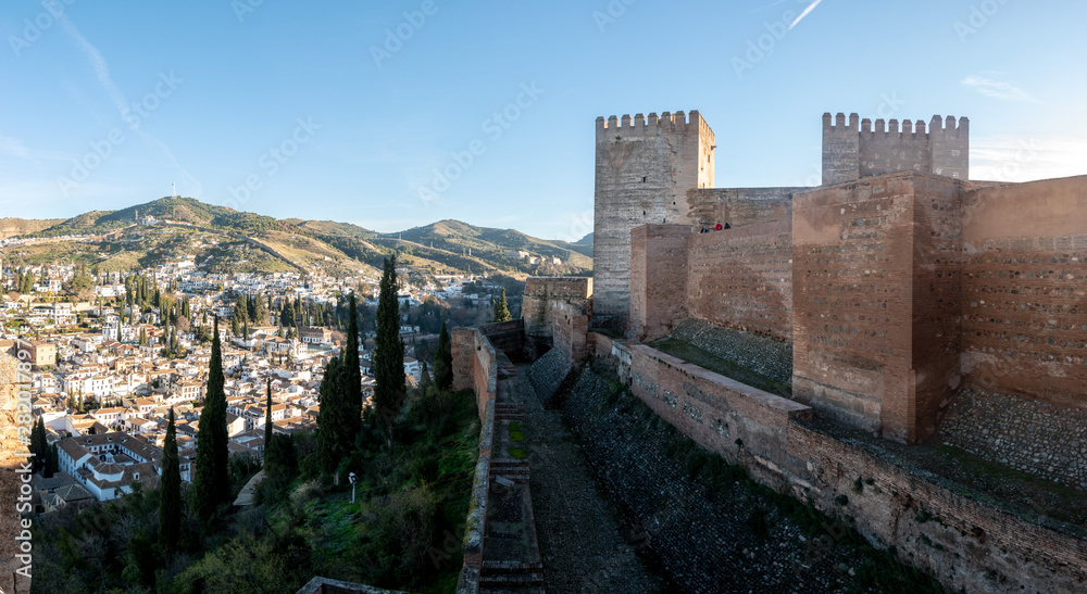 The Moorish palace and castle of Alhambra in Granada, Spain