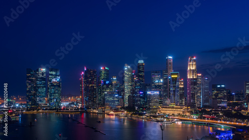 Singapore cityscape at Magic hour