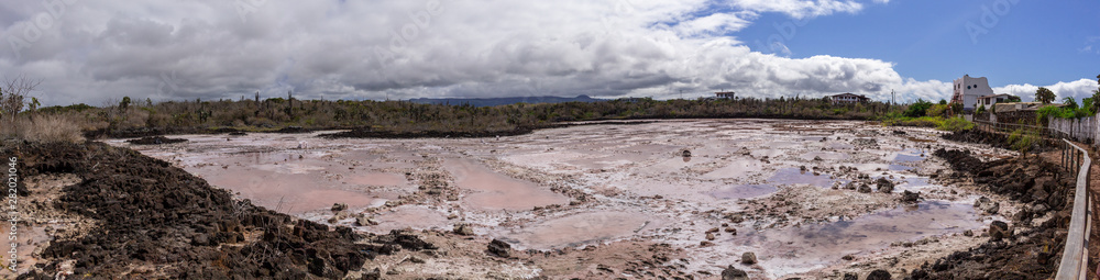 Spectacular photo of the salt lake in the Galapagos Islands on the way to Las Grietas Spectacular photo of the salt lake in the Galapagos Islands on the way to Las Grietas