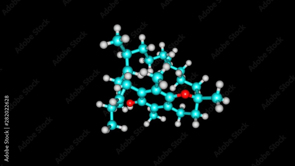 Tocopherol or Vitamin E molecule rotated Tocopherol or Vitamin E molecule rotated