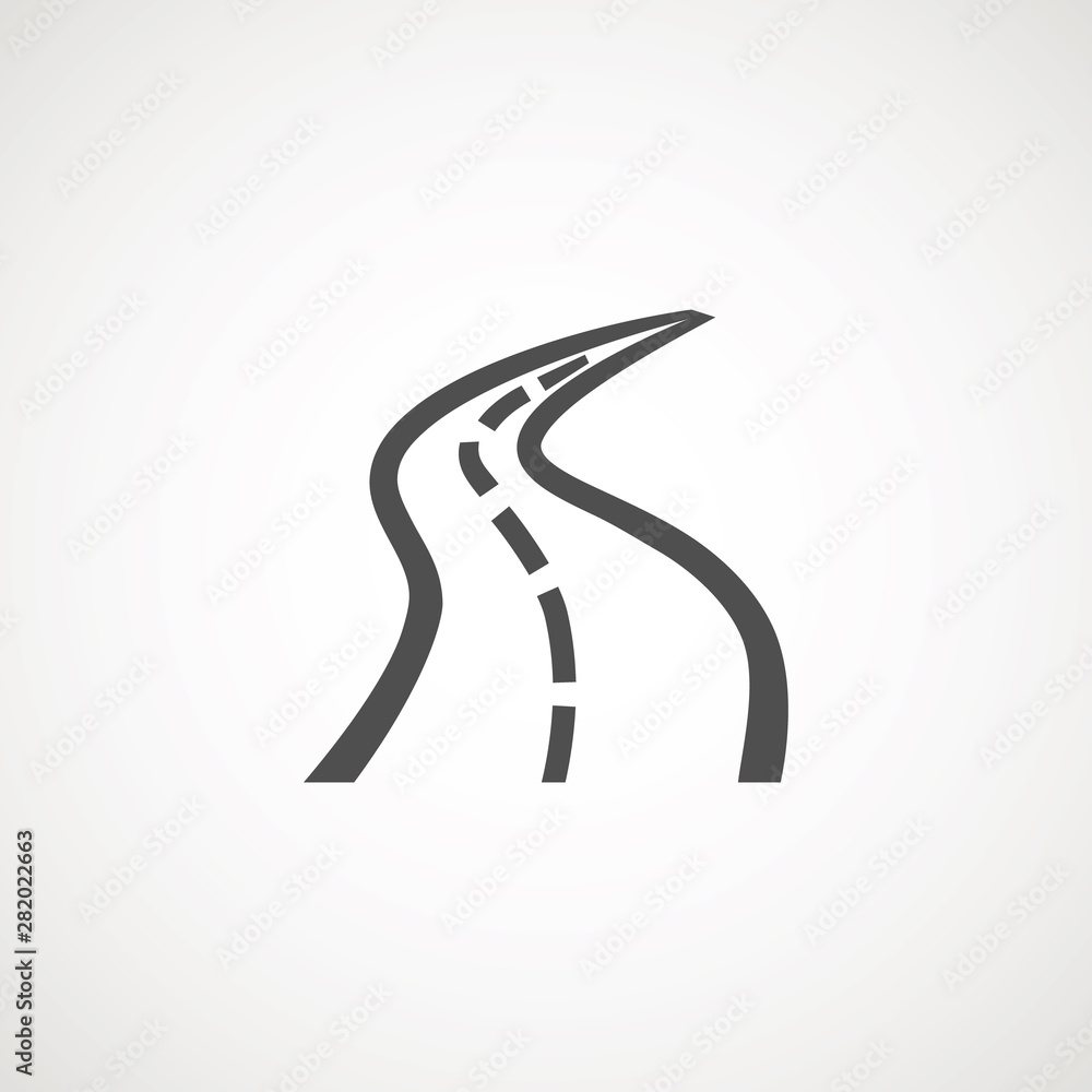 road icon symbol vector logo element. Map, navigation, direction and travel. road icon symbol vector logo element. Map, navigation, direction and travel.