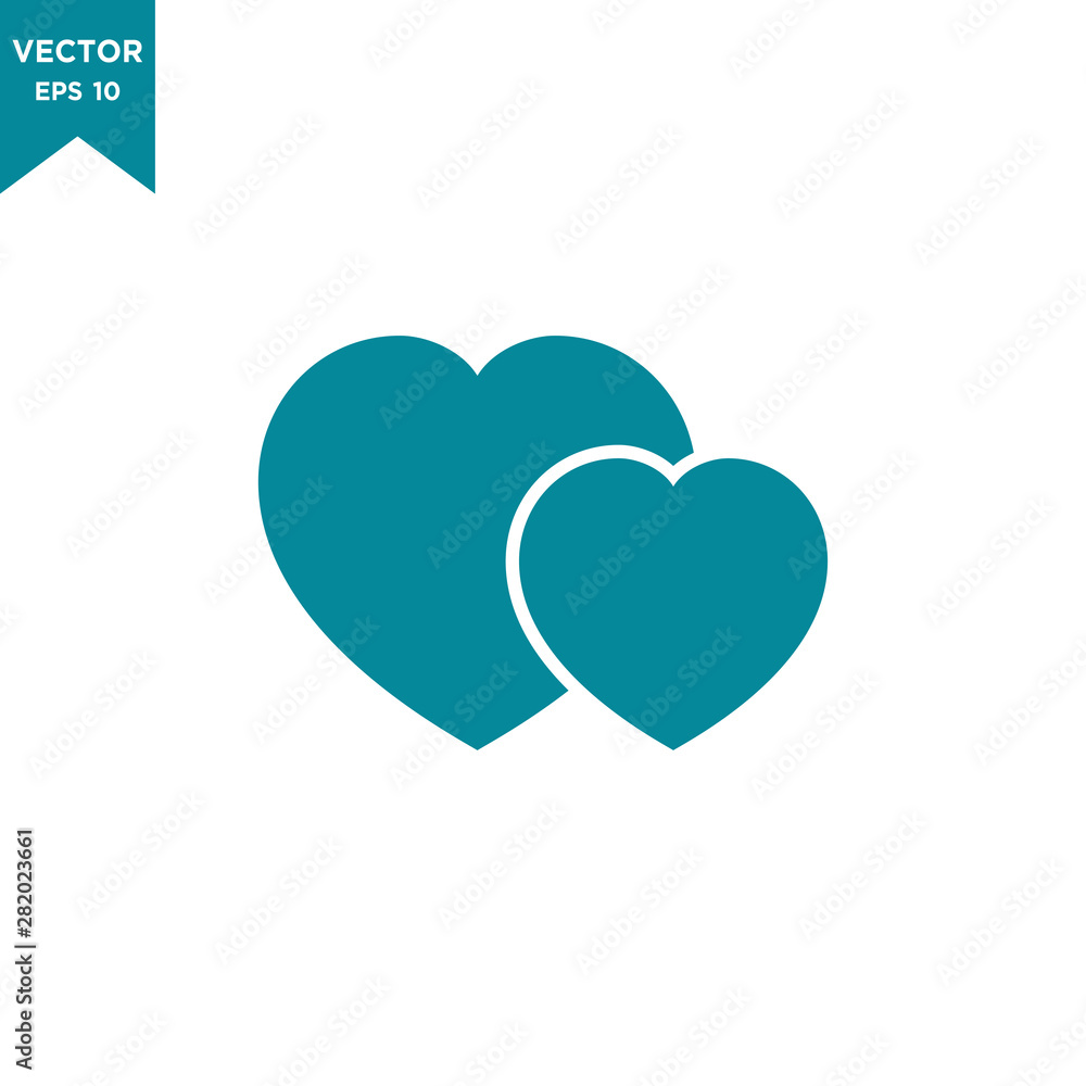 heart icon vector logo template, love symbol heart icon vector logo template, love symbol