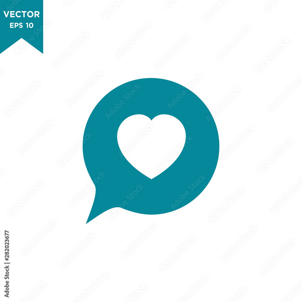 heart icon vector logo template, love symbol