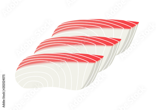 Tai fish sashimi vector