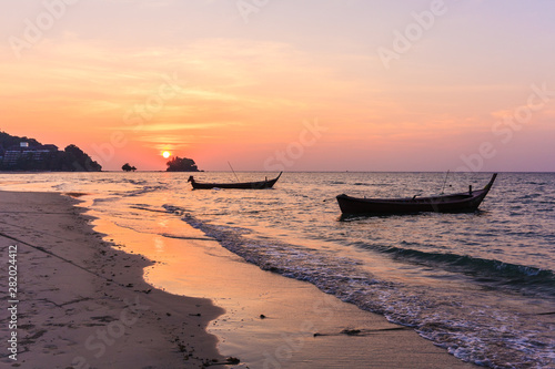 sunset, Nai Yang beach,