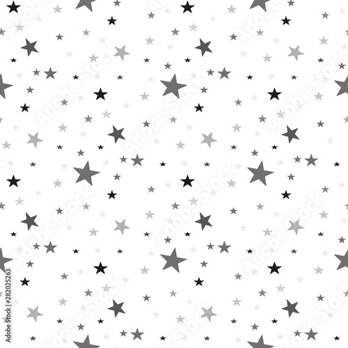 Scandinavian seamless pattern with stars. Stock vector.