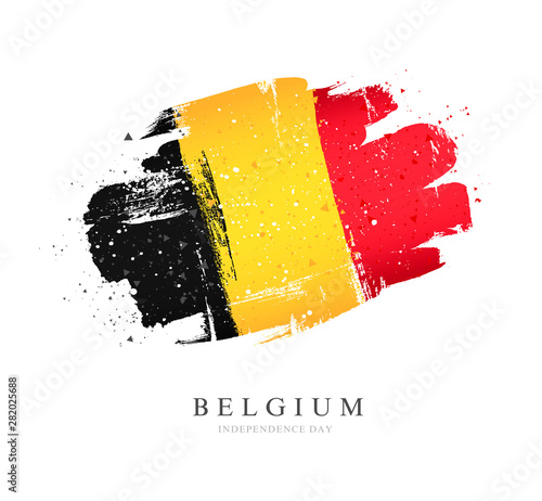 Flag of Belgium. Vector illustration on a white background. photo