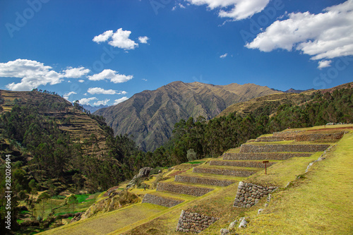 Agricultural terraces developed by the Inca civilisation