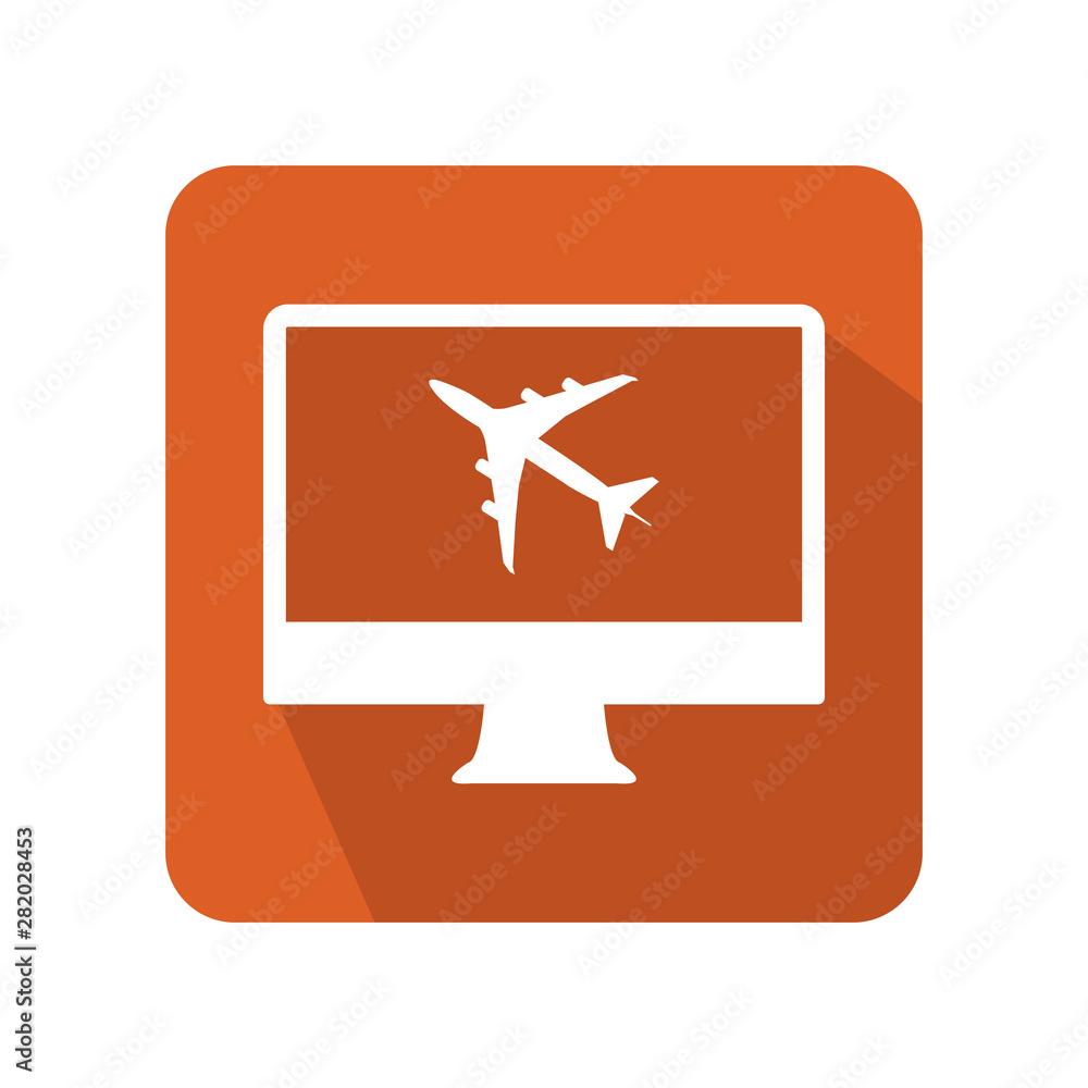 Flat desktop icon vector illustration on white background