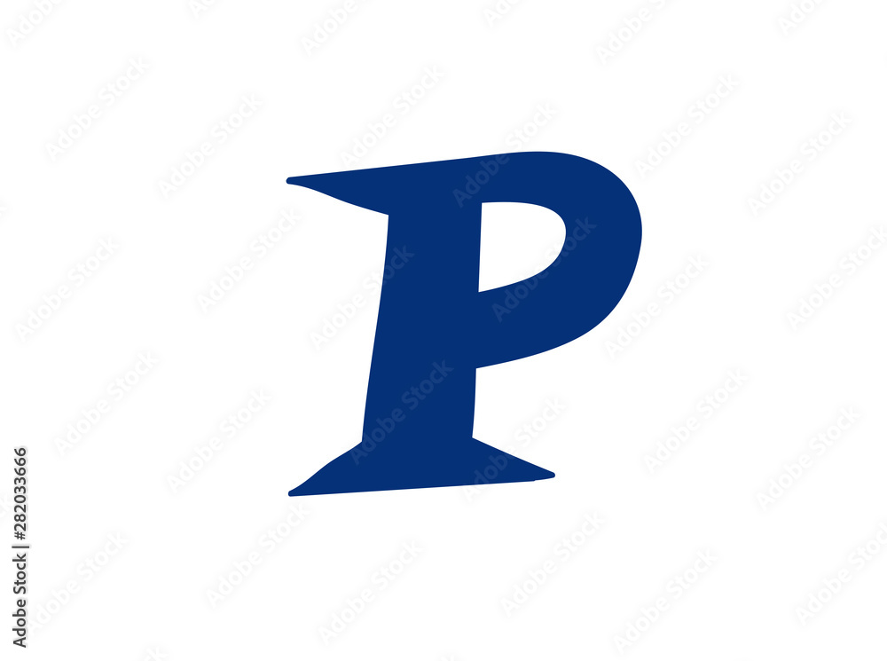 Latin letter P. Vector. Logo for the company. Icon for the site. Separate letter from the alphabet. Barbed pleasant shape. Latin letter P. Vector. Logo for the company. Icon for the site. Separate letter from the alphabet. Barbed pleasant shape.