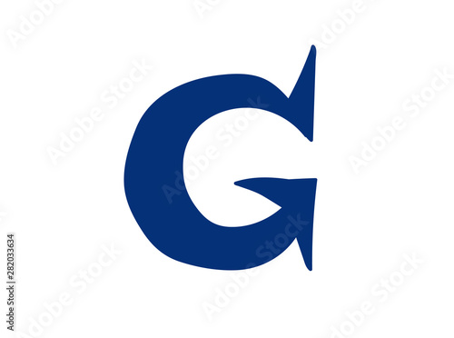 Free Download Latin letter G. Vector. Logo for the company. Icon for the site. Separate letter from the alphabet. Barbed pleasant shape. - GFXLoad