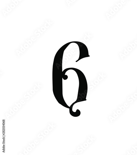 Figure 6. Vector. Logo for the company. Icon for the site. Separate number from the Russian alphabet. Gothic neo-Russian ancient style of 17-19 centuries.
