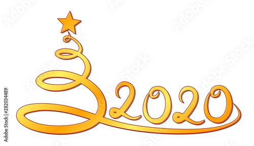 A Greeting card with happy New Year.