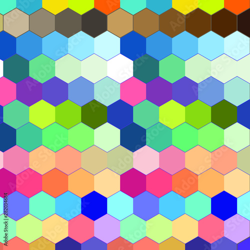 Abstract hexagonal pattern honey comb colorful vector