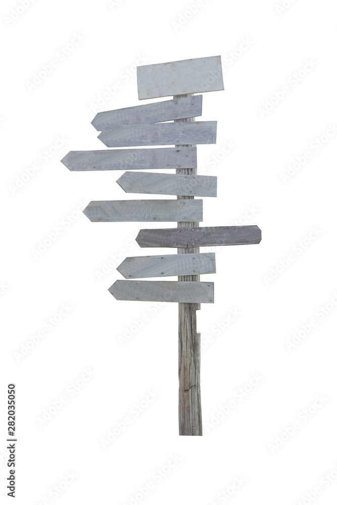 blank wooden road sign isolated on white background blank wooden road sign isolated on white background