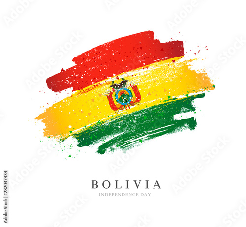 Flag of Bolivia. Vector illustration on a white background. photo