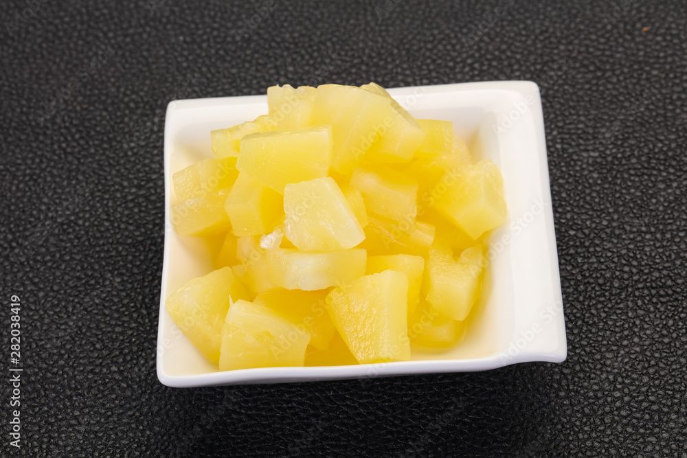 Marinated pineapple pieces Marinated pineapple pieces