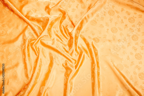wrinkled gold cloth, background, texture