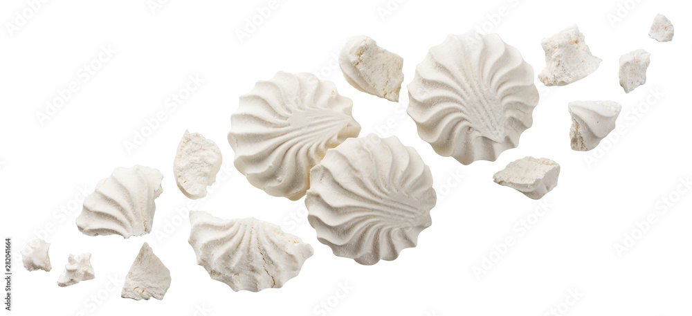 Vanilla marshmallow, traditional russian zephyr isolated on white background Vanilla marshmallow, traditional russian zephyr isolated on white background