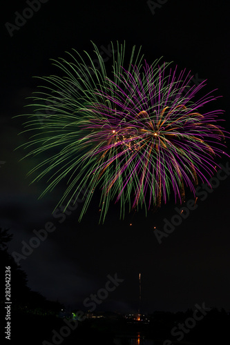 A display of fireworks at Sanda city, Hyogo, Japan © Kazu