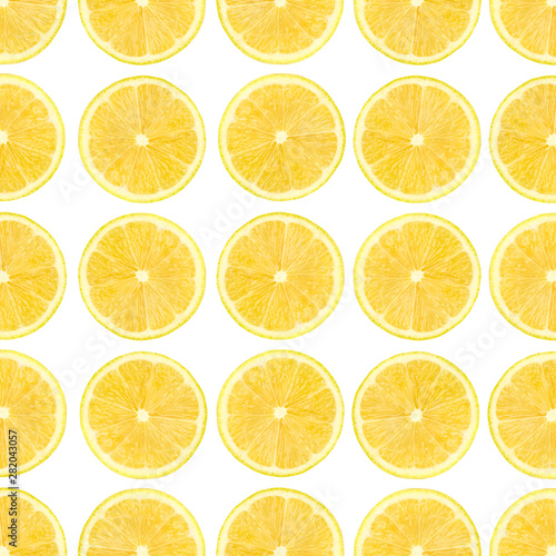 Lemon slice isolated on a white background. Fruits. Citrus. Colored lemon.