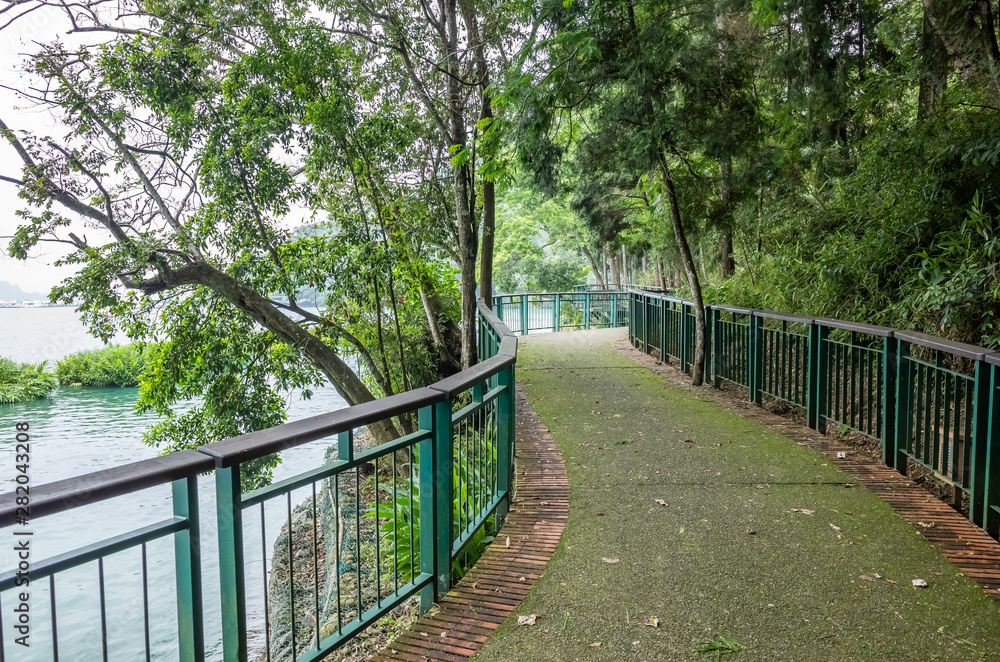 landscape of path on the famous Sun Moon Lake landscape of path on the famous Sun Moon Lake