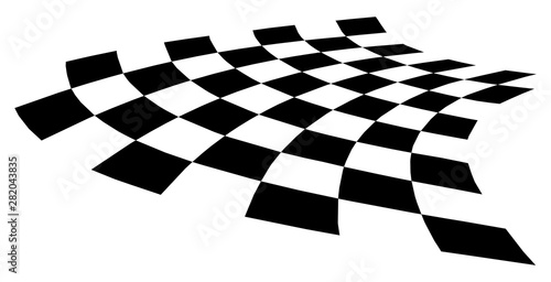 curved distorted checkerboard EPS10 vector illustration. photo