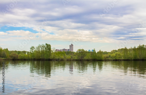 View of the opposite bank of the Moscow River in the Strogino area