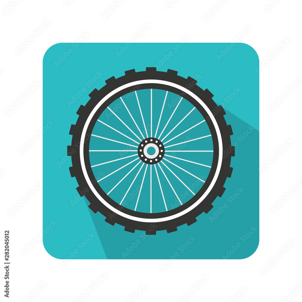 Silhouette of a bicycle wheel illustration on color background Silhouette of a bicycle wheel illustration on color background
