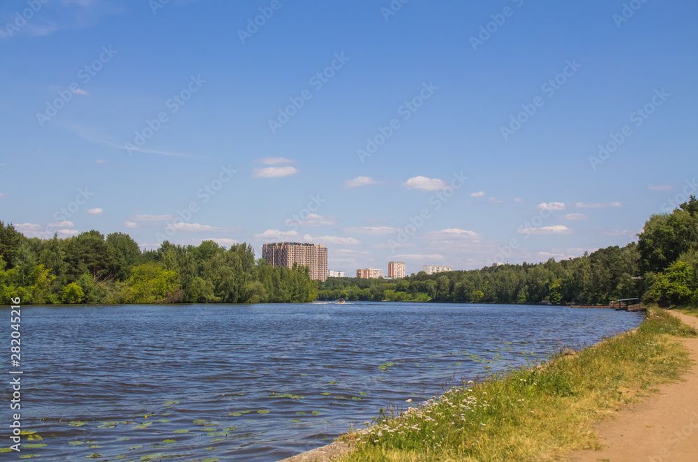 Moscow river on a warm summer day Moscow river on a warm summer day