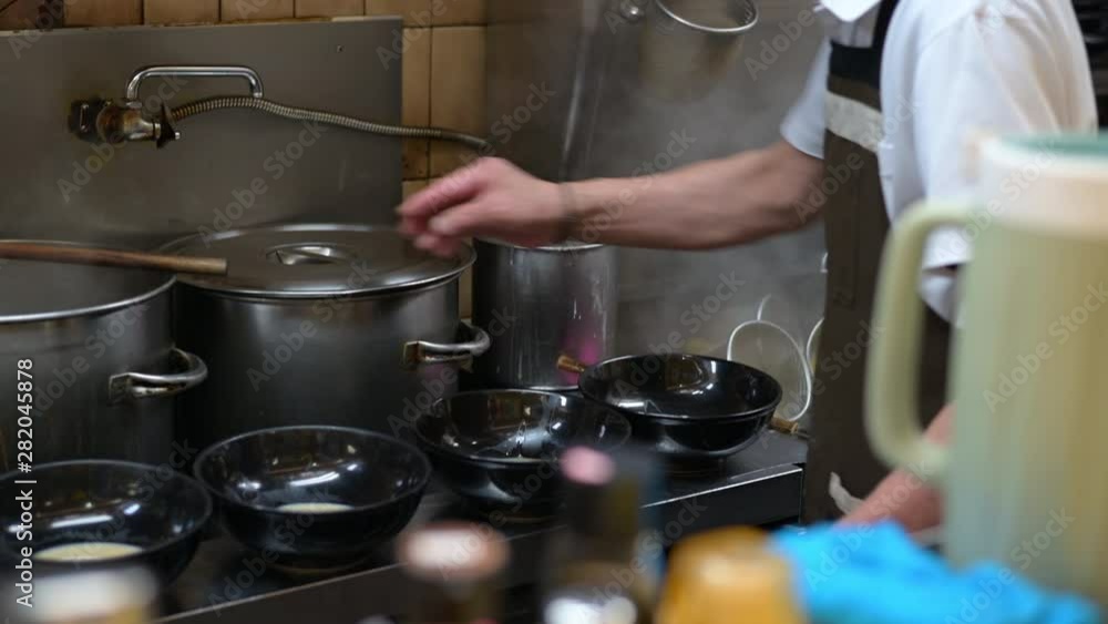 4K Ramen Shop in Osaka at Japan,Chef made a Ramen noodles process in Japan. 4K Ramen Shop in Osaka at Japan,Chef made a Ramen noodles process in Japan.