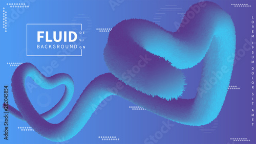 Dynamic 3D background with fluid shapes modern concept ideal for banner, web,