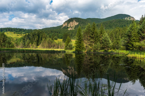 Panoramic landscape with Chairski lakes, Rhodope mountain, Bulgaria