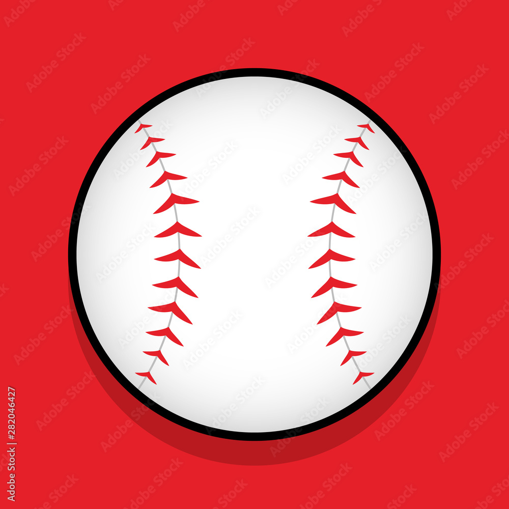 Baseball Ball Illustration Icon White Background Vector Baseball Ball Illustration Icon White Background Vector
