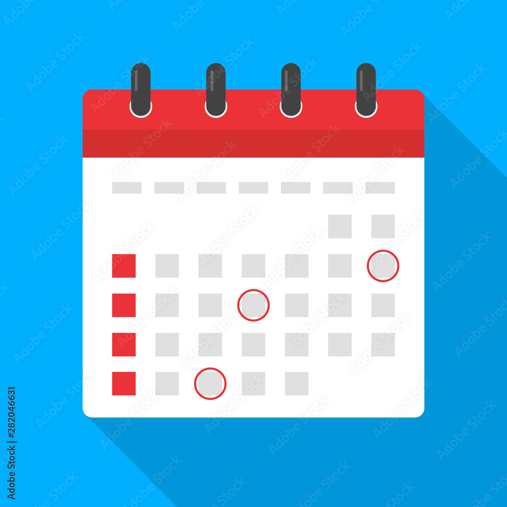 Calendar Mark on date Illustration Icon Calendar Mark on date Illustration Icon