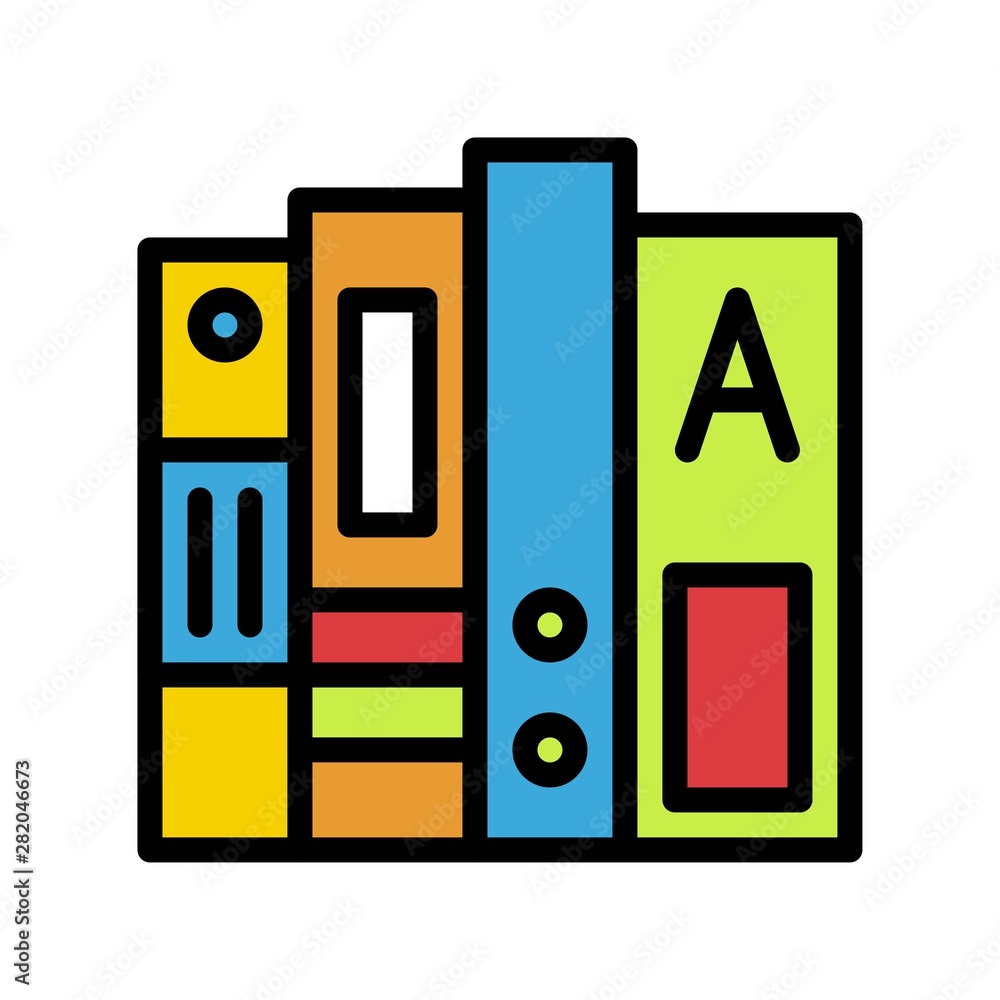 Stack of books vector, Back to school filled design icon Stack of books vector, Back to school filled design icon