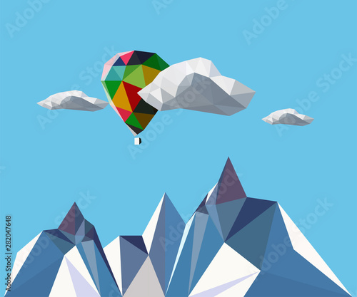mongolfiera,  montagne, viaggi, escursione, esplorazione,