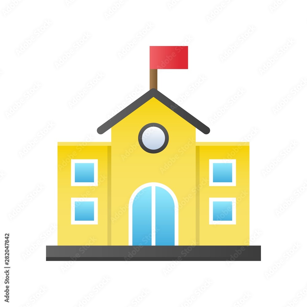 School vector, Back to school gradient design icon School vector, Back to school gradient design icon