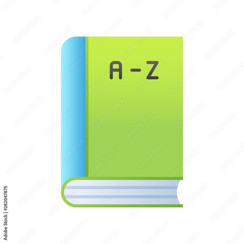 Dictionary vector, Back to school gradient design icon Dictionary vector, Back to school gradient design icon